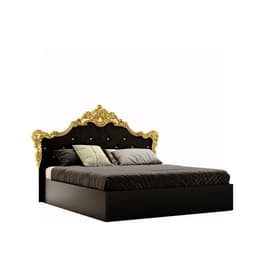 Двоспальне ліжко Jennifer 180x200 см Глянець чорний без каркасу MiroMark