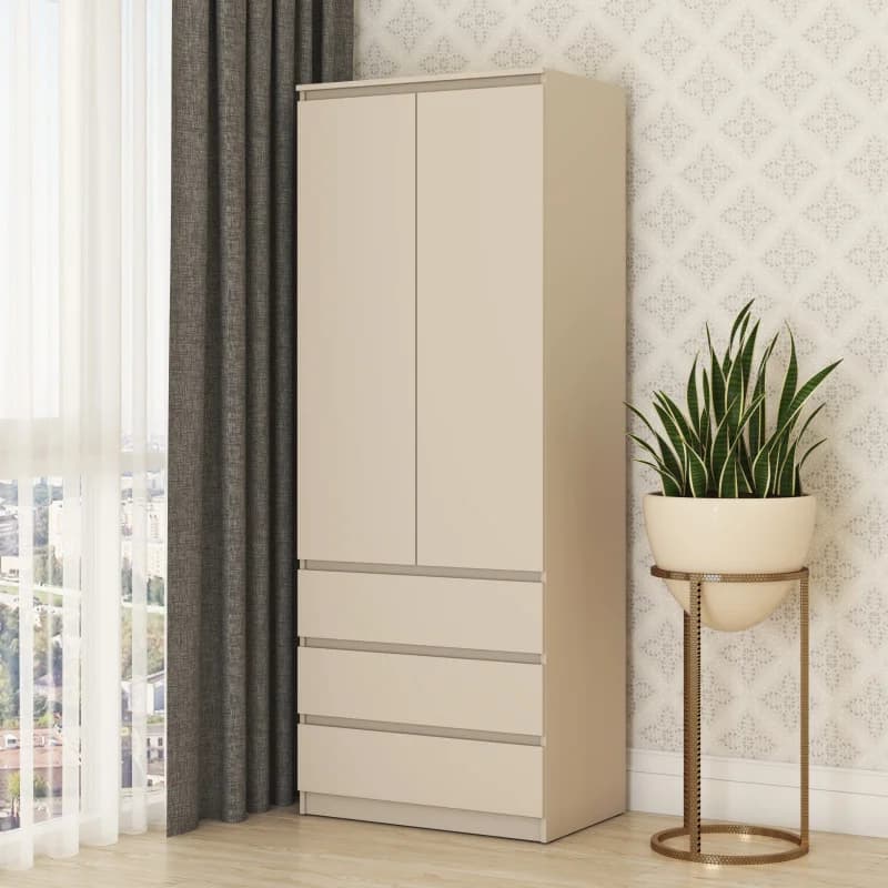 Шафа розпашна з ящиками MebelStar Нео 2Д3Ш 80x50x210 см Кашемір