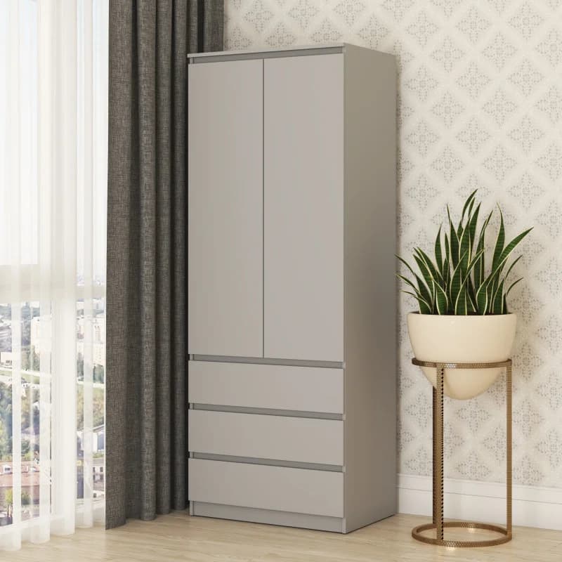 Шафа розпашна з ящиками Нео 2Д3Ш 80x50x210 см Бетон