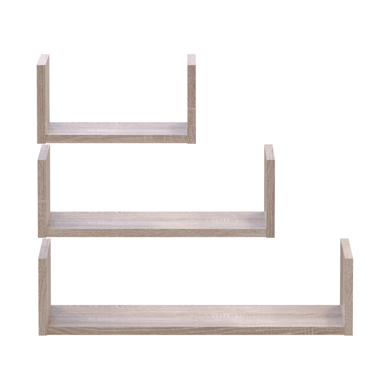 Комплект полиць Doros Філ Дуб Сонома 3 шт 30/45/60х15х15 (41516081)