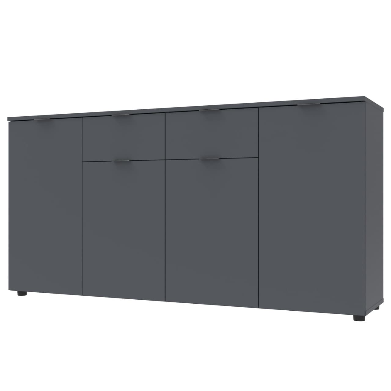 Комод Doros Рон 7 Графіт 4 фасади 2 шухляди 160х38х81 (44900236)