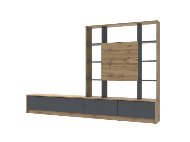 Стінка в вітальню Doros Капрі Тахо/Графіт 240х33х153 (44900389)