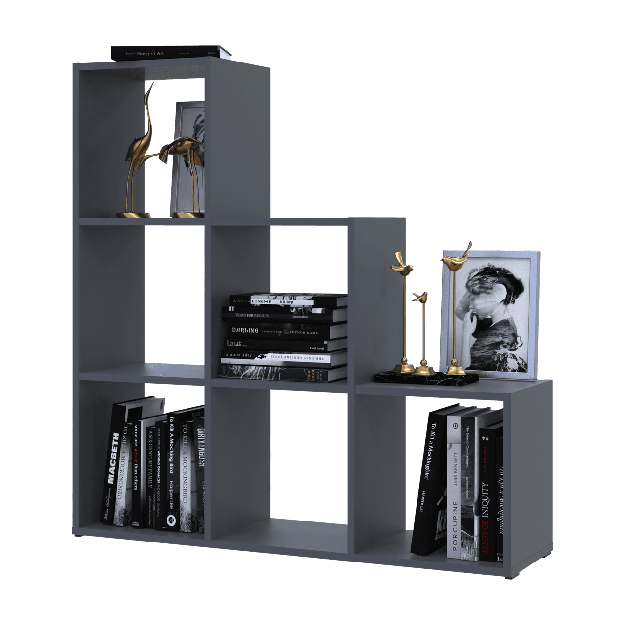 Стелаж Doros Степ 3х3 Графіт відкритий 102.6х28.8х106.1 (41516162)