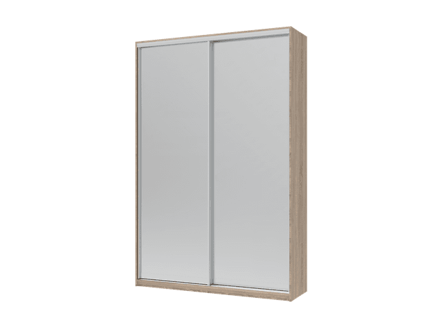 Шафа купе Doros Сіті Лайт Дуб Cонома 2 Дзеркала 150х45х225 (42002038)
