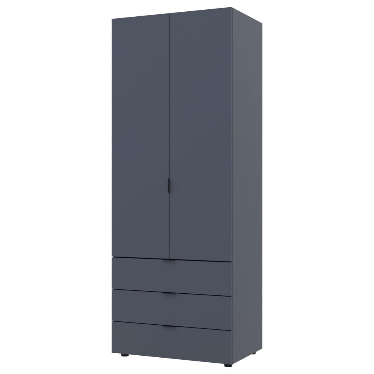 Розпашна Шафа для одягу Doros Гелар Графіт 2 ДСП 77,5х49,5х203,4 (80737023)