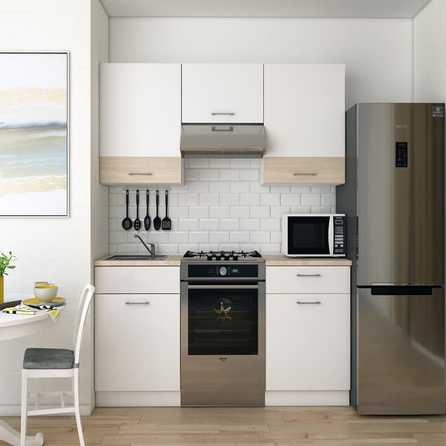 Кухня Лея Doros 1.8 м Білий/Дуб Сонома ДСП 180х60х250 (81000010)