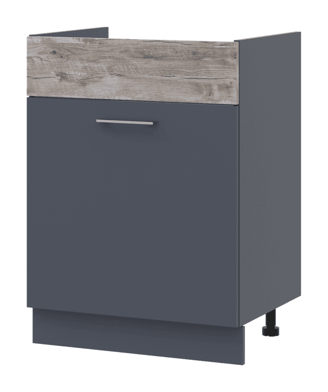 Кухня Doros Лея НМ82_Ш60 нижня ліва Графіт/Клондайк ДСП 60х46.6х82 (80359569.5)