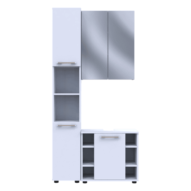Комплект для ванної кімнати Doros Міра Білий ДСП 84х33х183.5 (41510133)