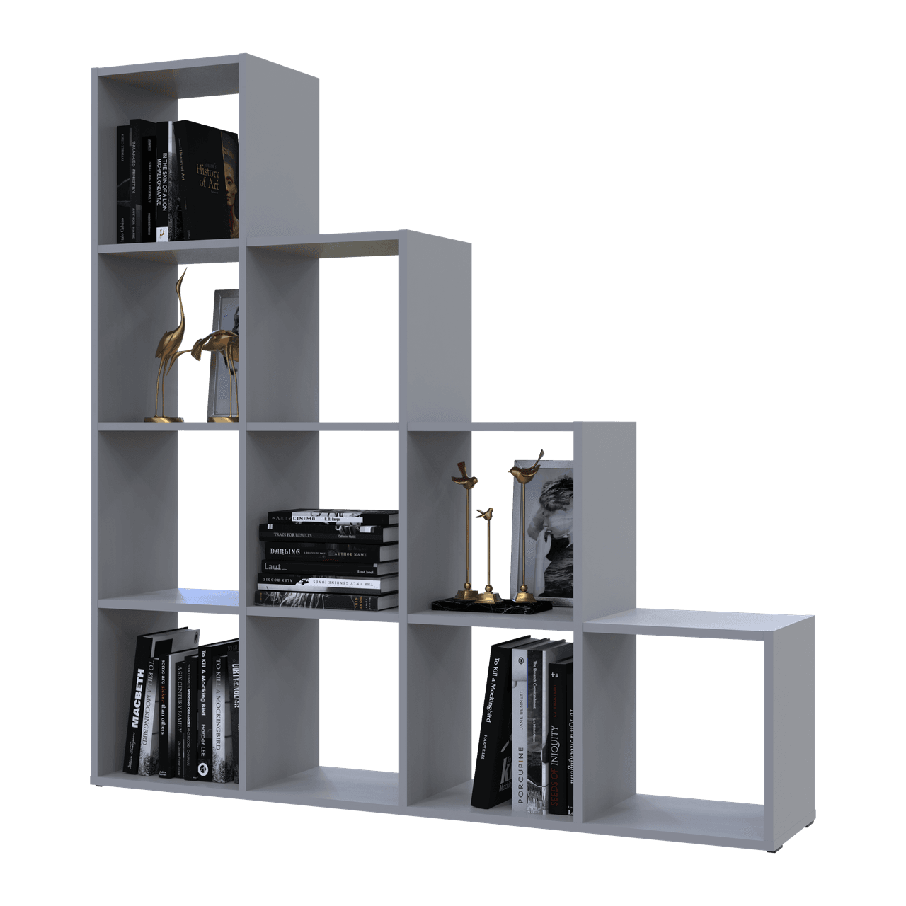 Стелаж Doros Степ 4х4 Сірий відкритий 136.2х28.8х140.7 (41516179)