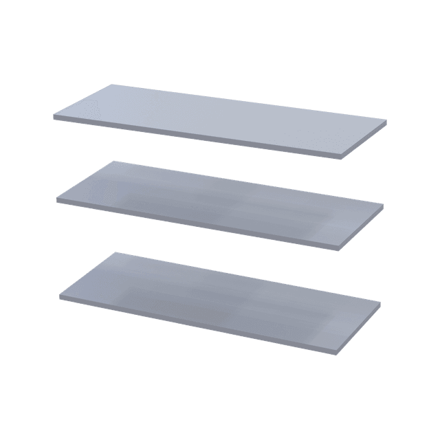 Полиця для одягу Doros Promo Сірий 3шт. 86.7х35х1.6 (80737769)