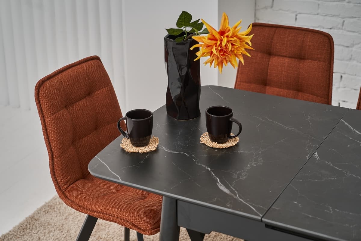 Керамічний стіл TM-76 чорний онікс + чорний 4