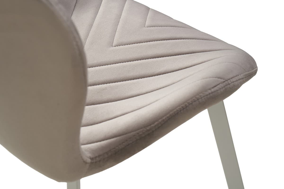 Стілець N-54 латте велюр + білий 10