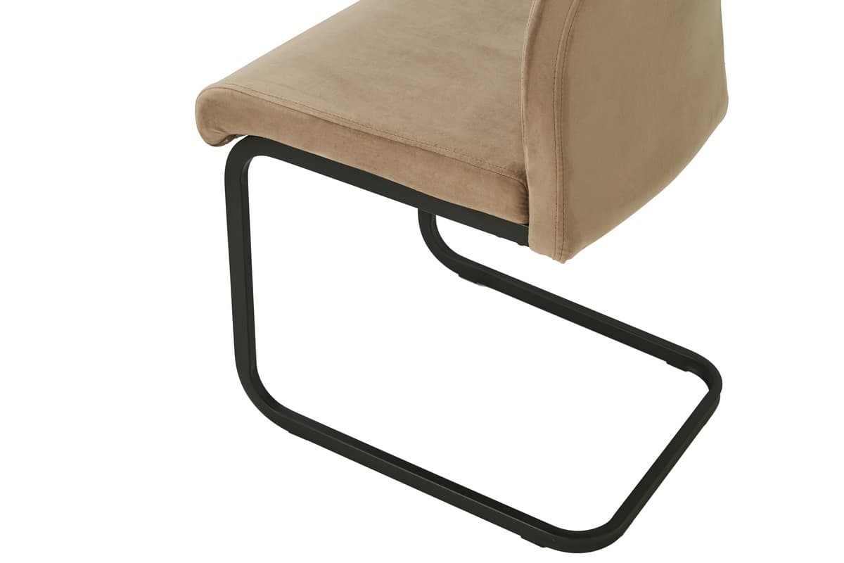 Стілець S-121 капучино велюр + чорний 10