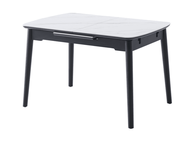 Керамічний стіл TM-76 білий мармур + чорний 9