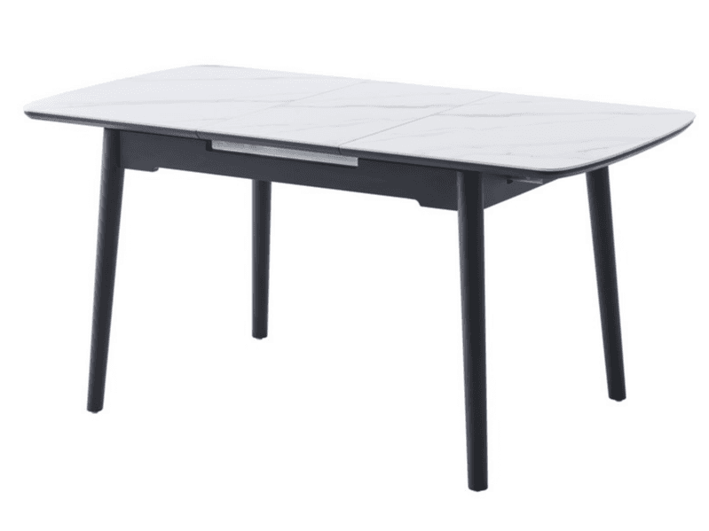 Керамічний стіл TM-76 білий мармур + чорний 10