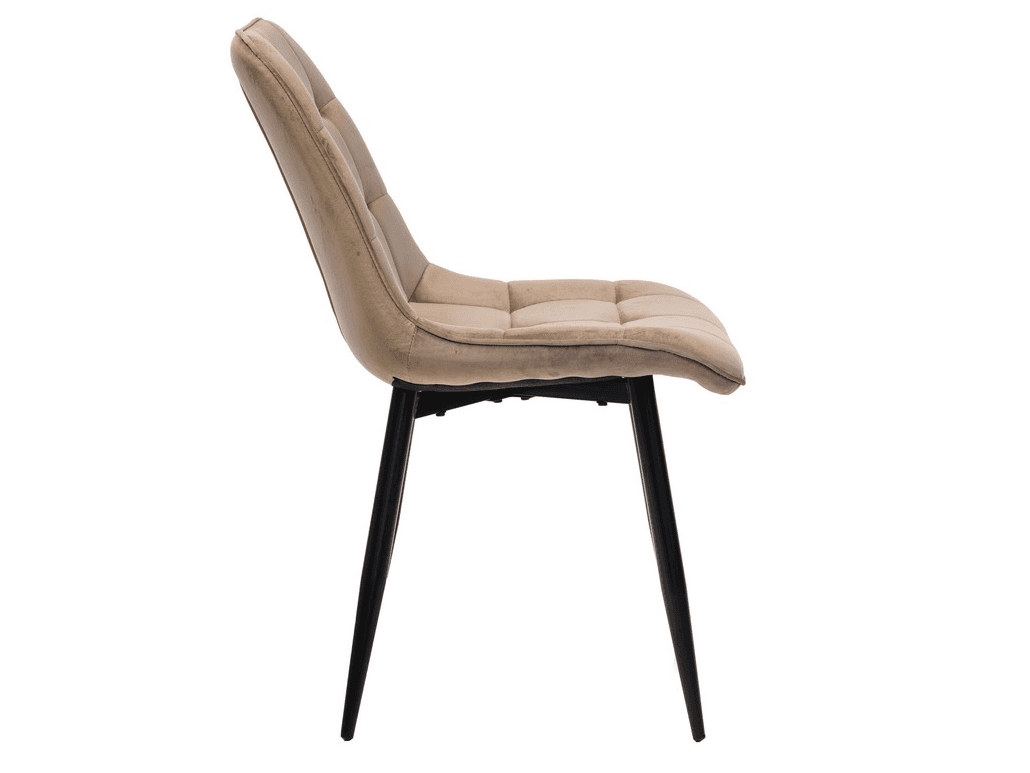 Стілець N-46 капучино велюр + чорний 2