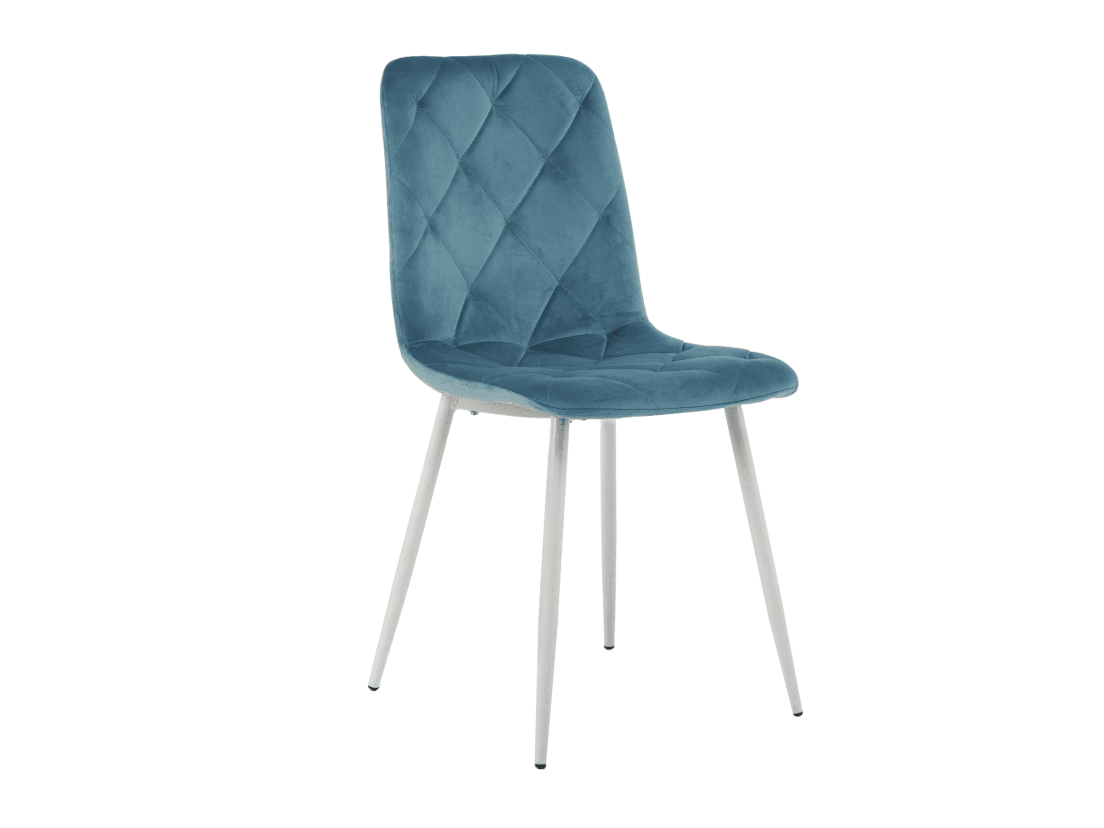 Стілець N-41 блакитний топаз велюр + білий