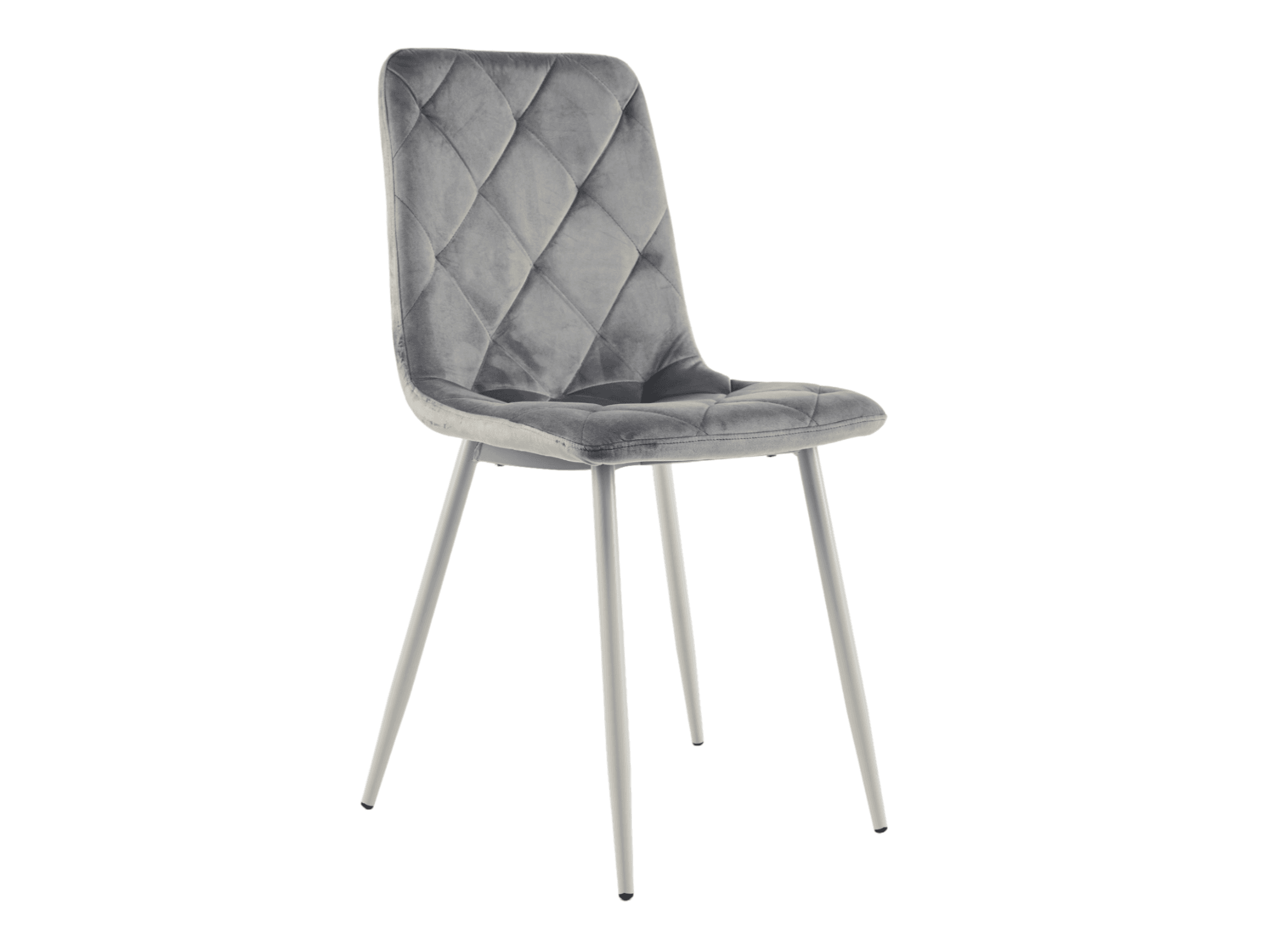 Стілець N-41 світло-сірий велюр + білий
