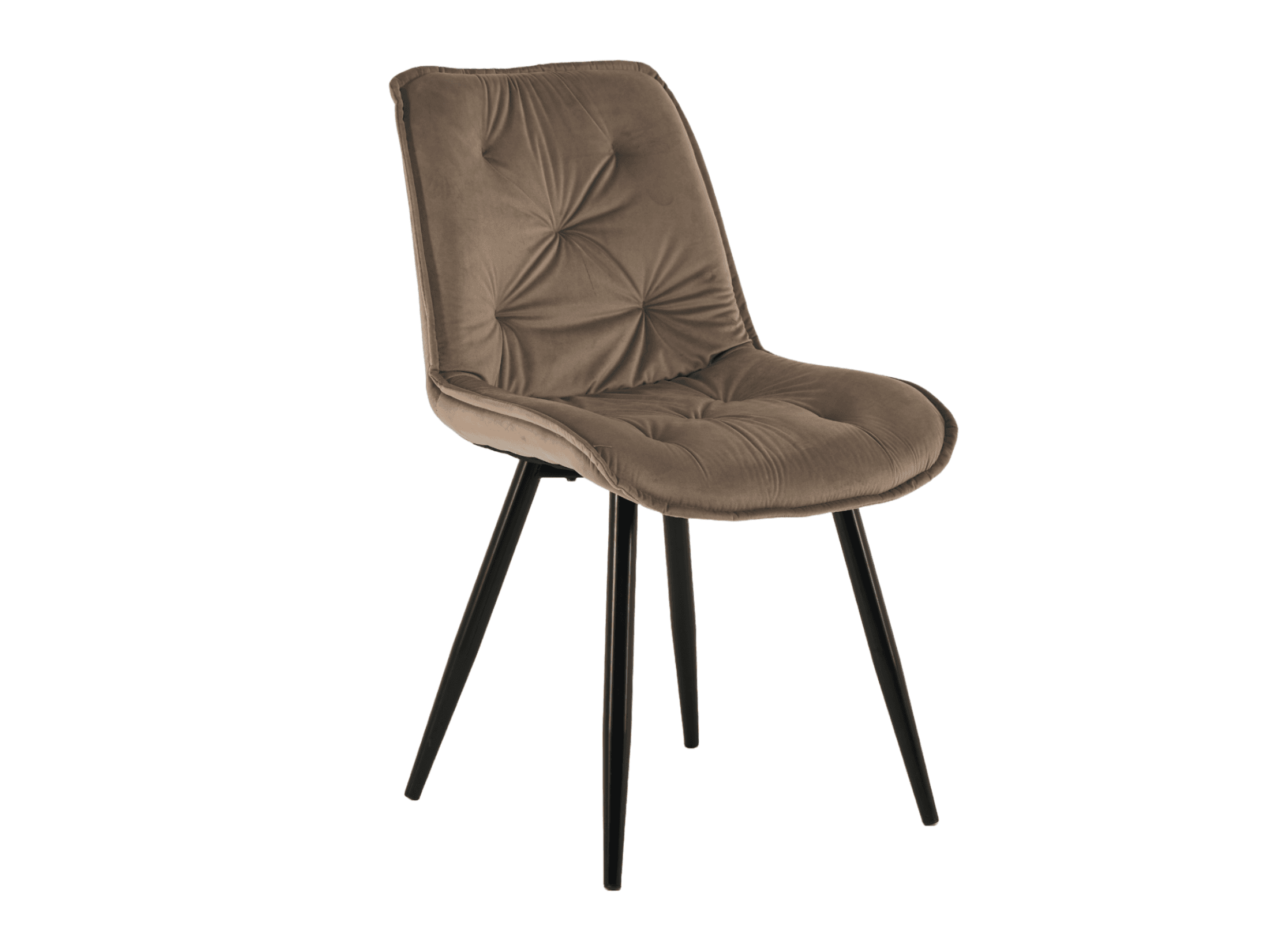 Стілець M-48 капучино велюр + чорний