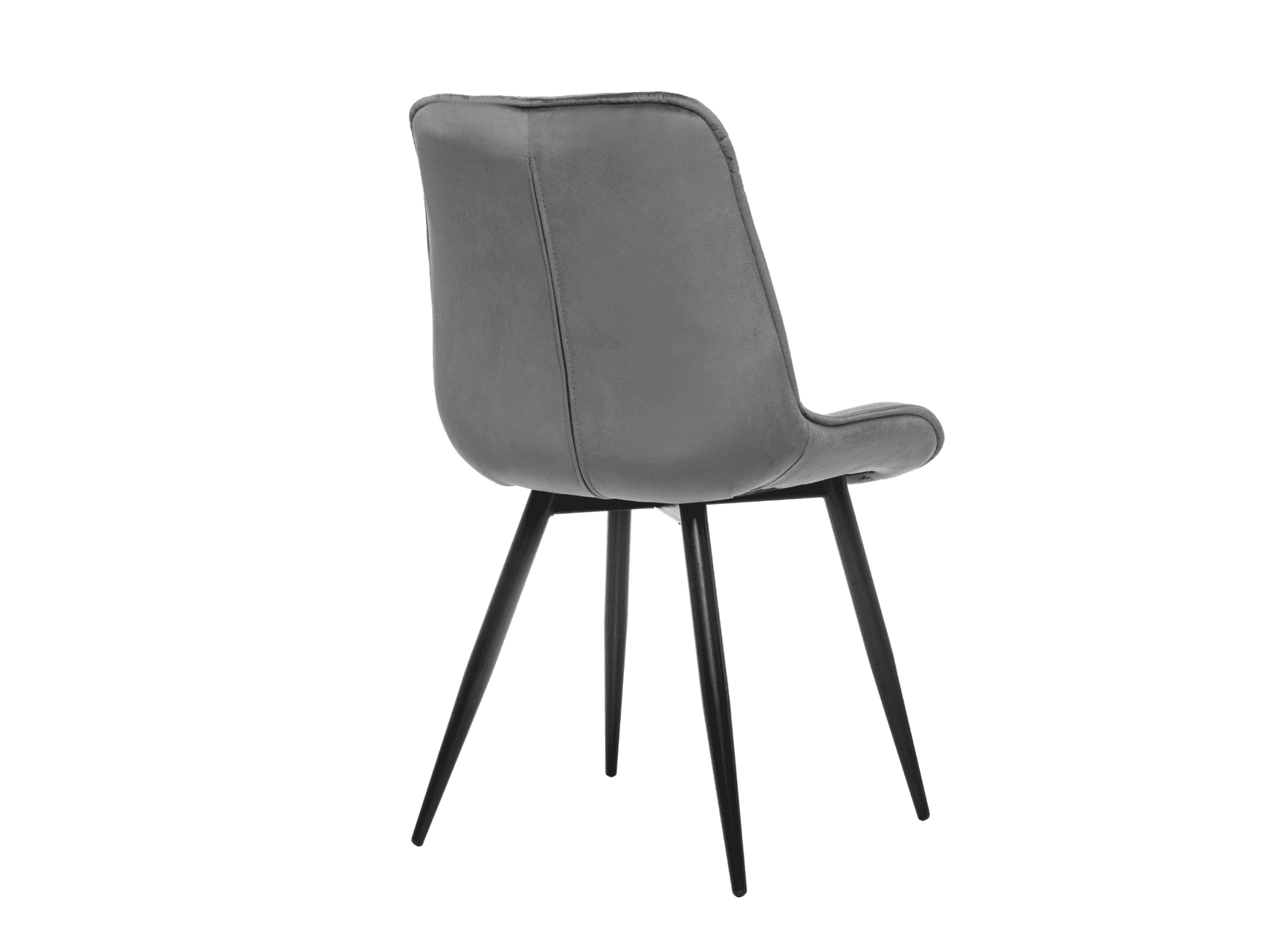 Стілець M-48 сірий велюр + чорний 3