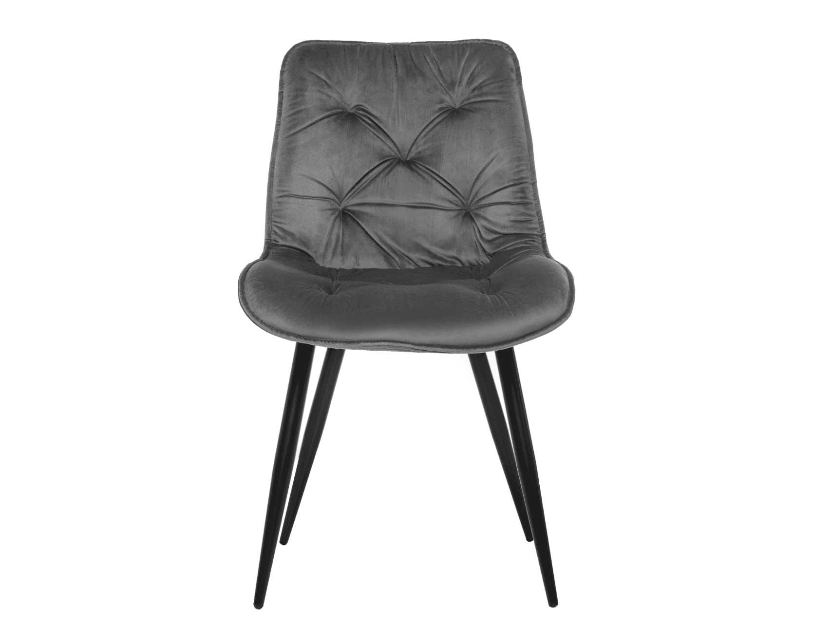 Стілець M-48 сірий велюр + чорний 5