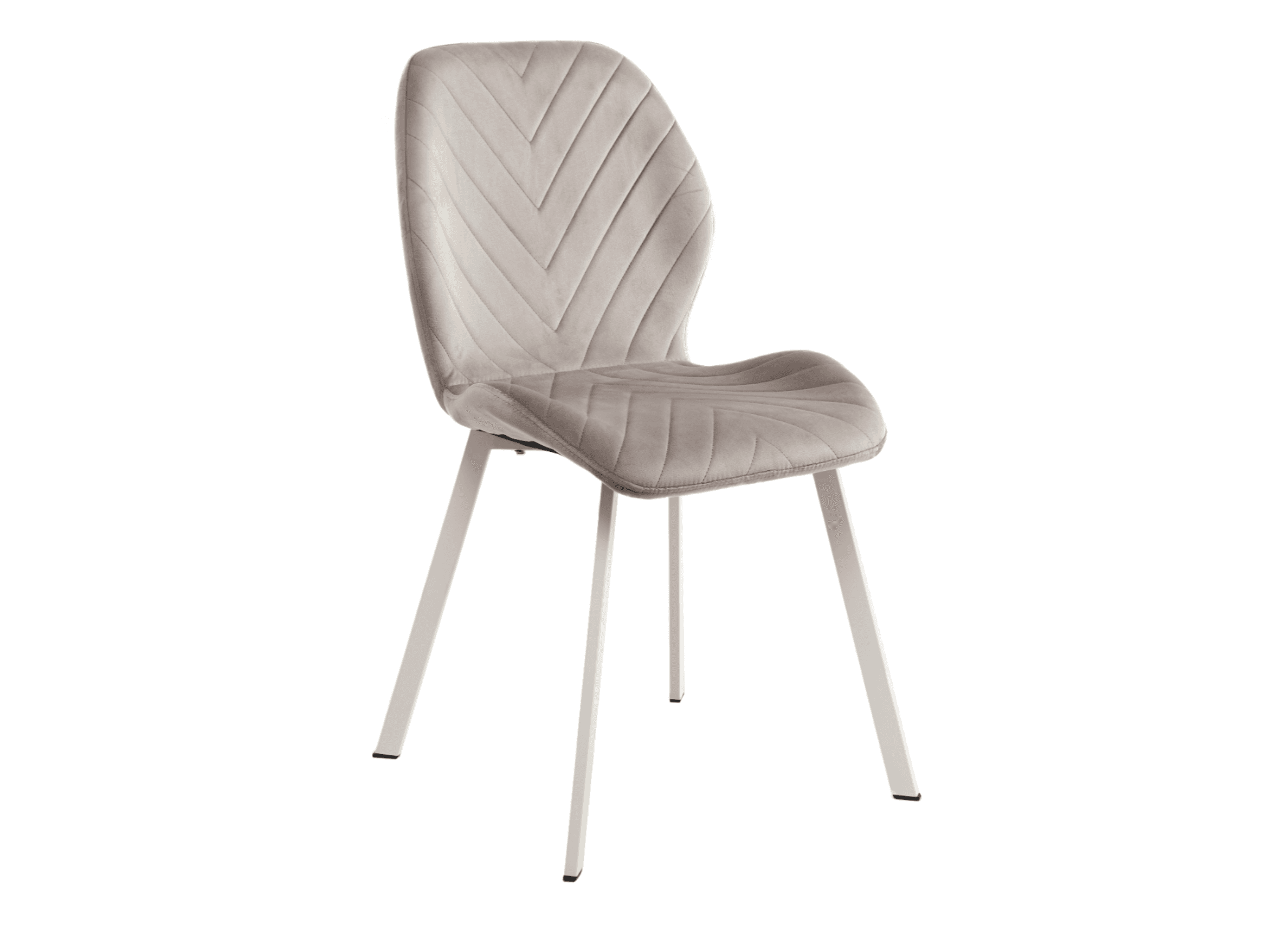 Стілець N-54 латте велюр + білий