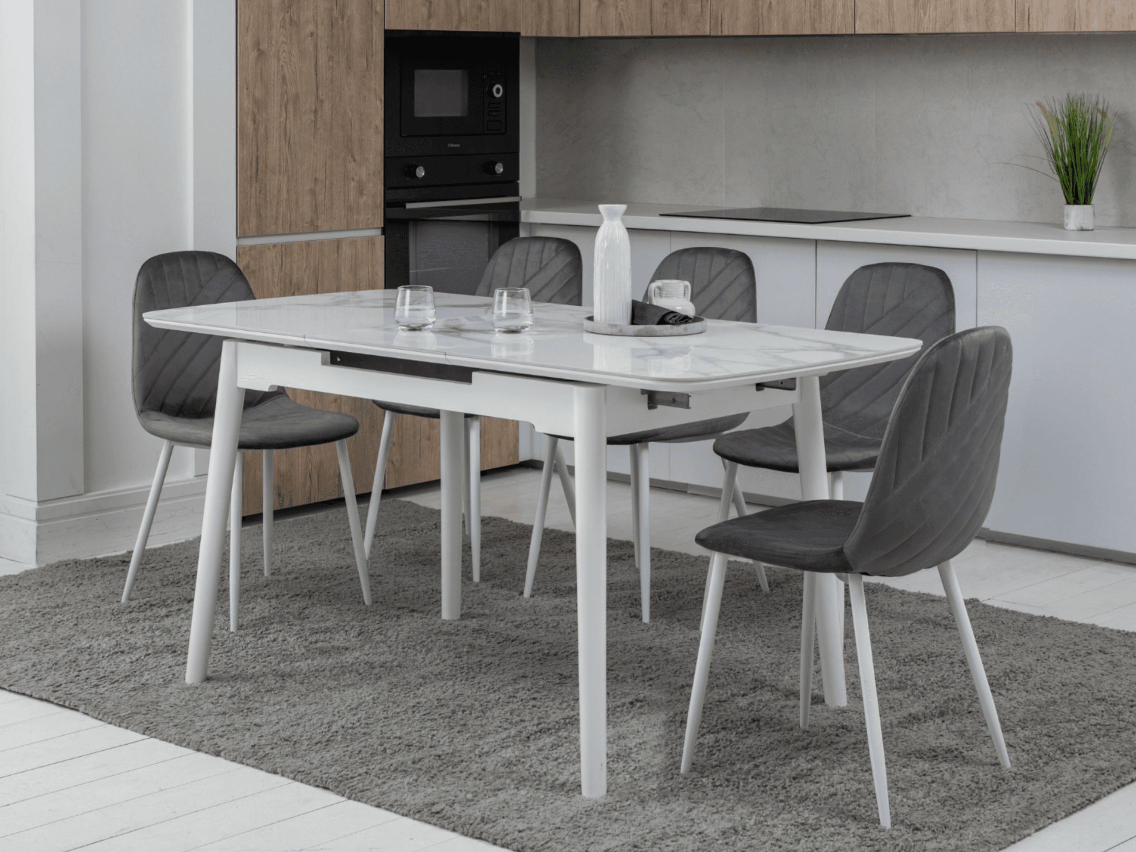 Керамічний стіл TM-76 вайт клауд + білий