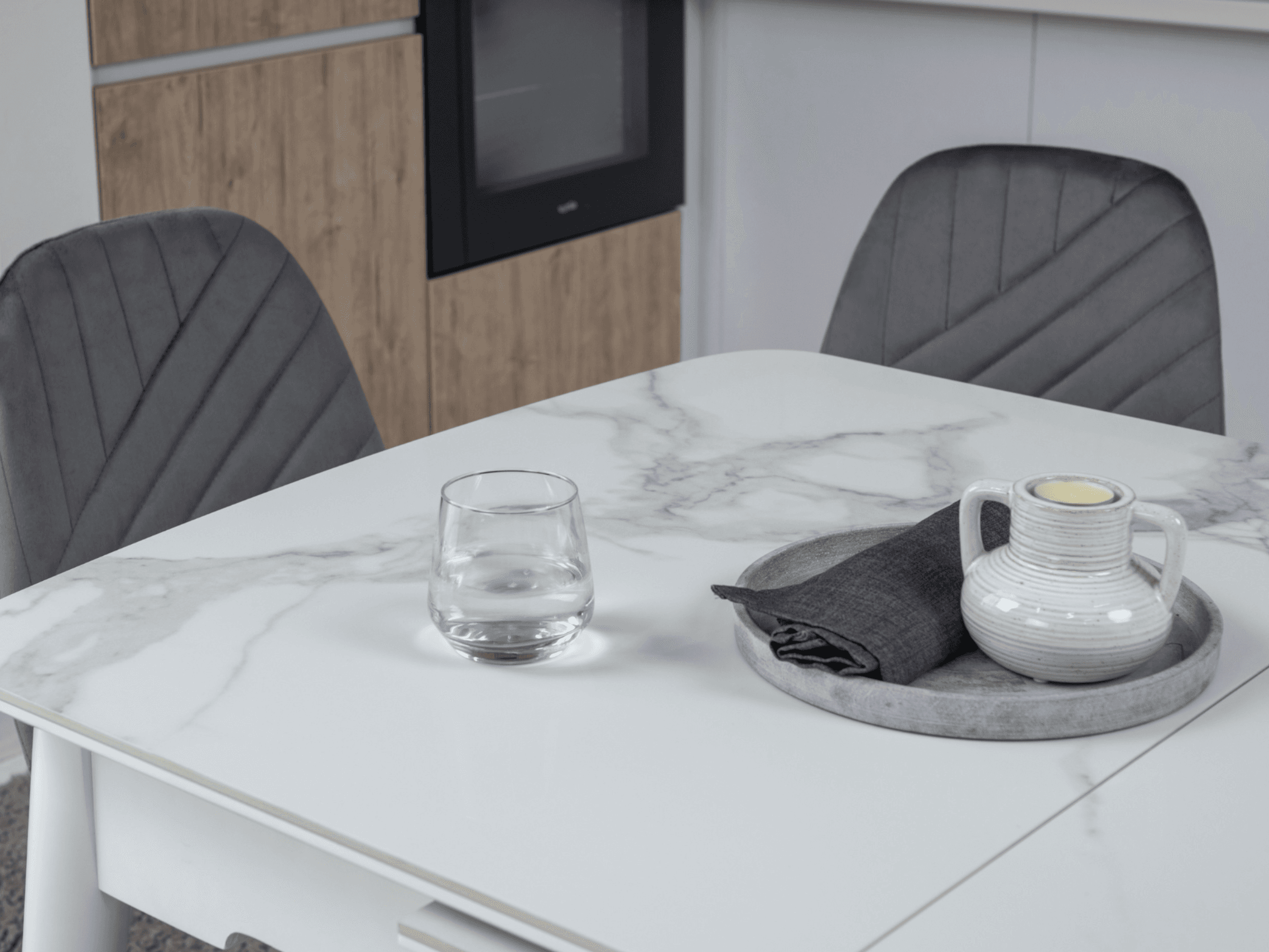 Керамічний стіл TM-76 вайт клауд + білий 5