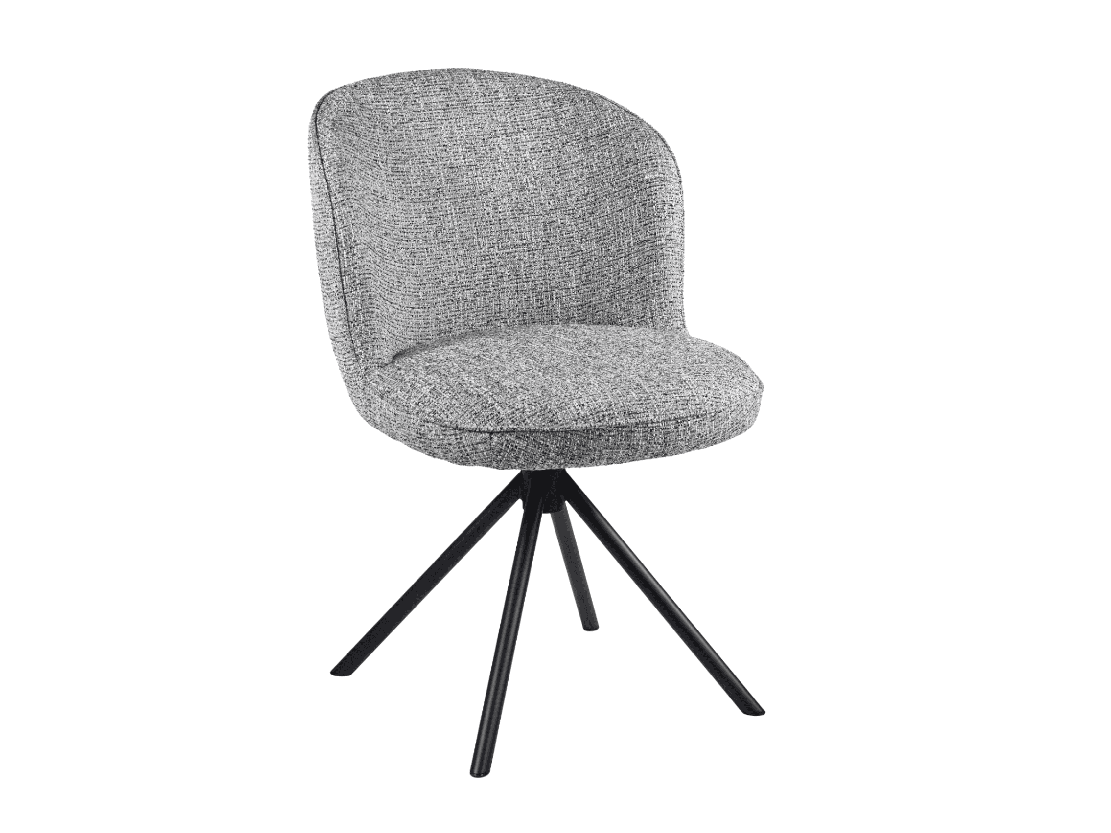 Стілець поворотний R-160 графітовий твід + чорний