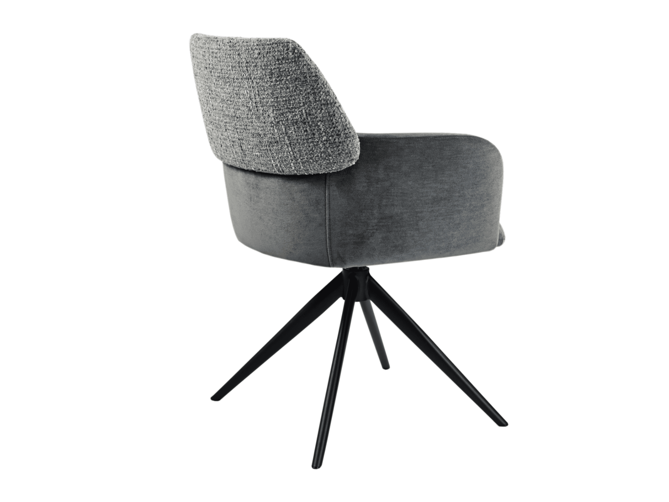 Стілець поворотний R-165 попільний + чорний 3