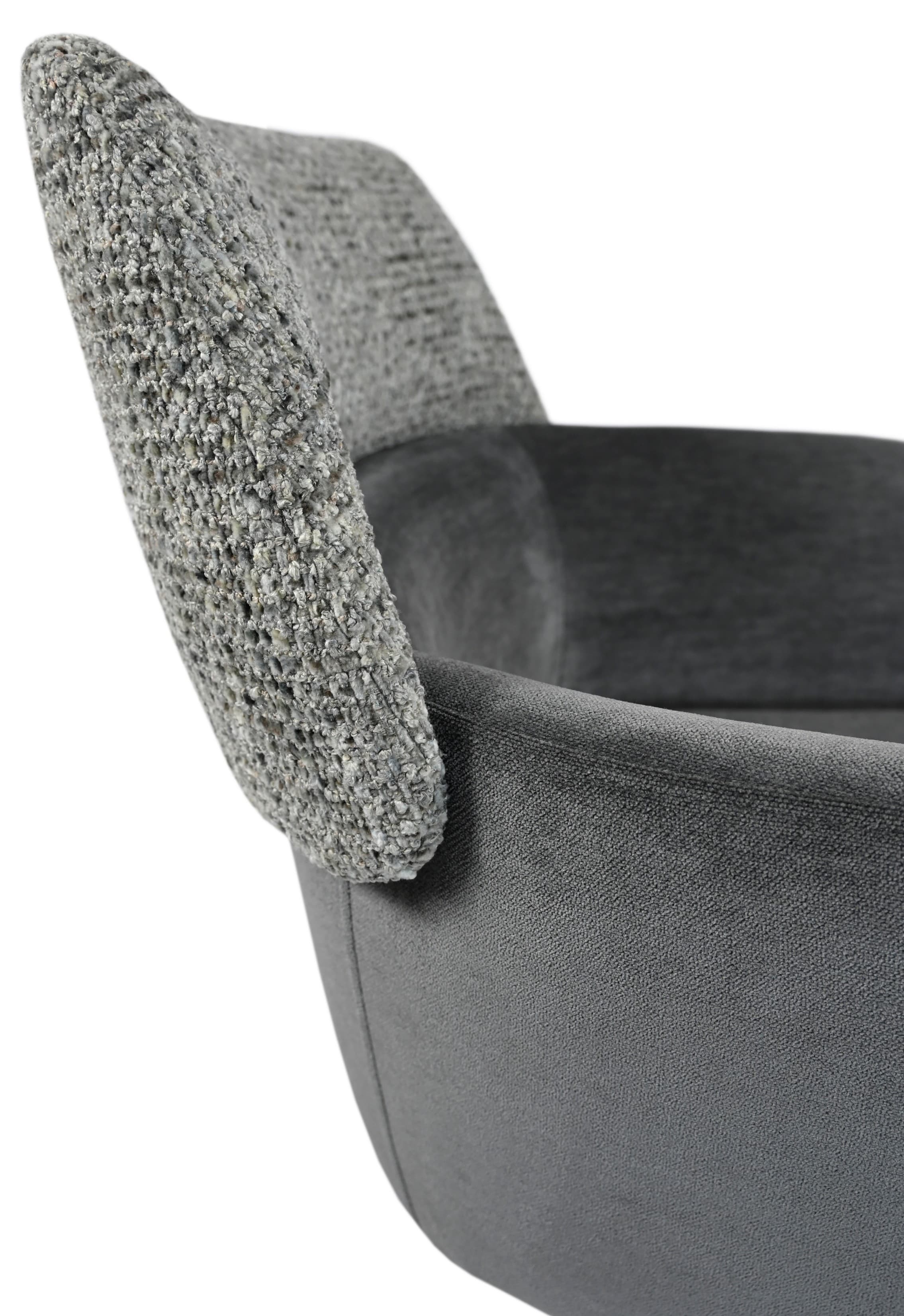 Стілець поворотний R-165 попільний + чорний 9