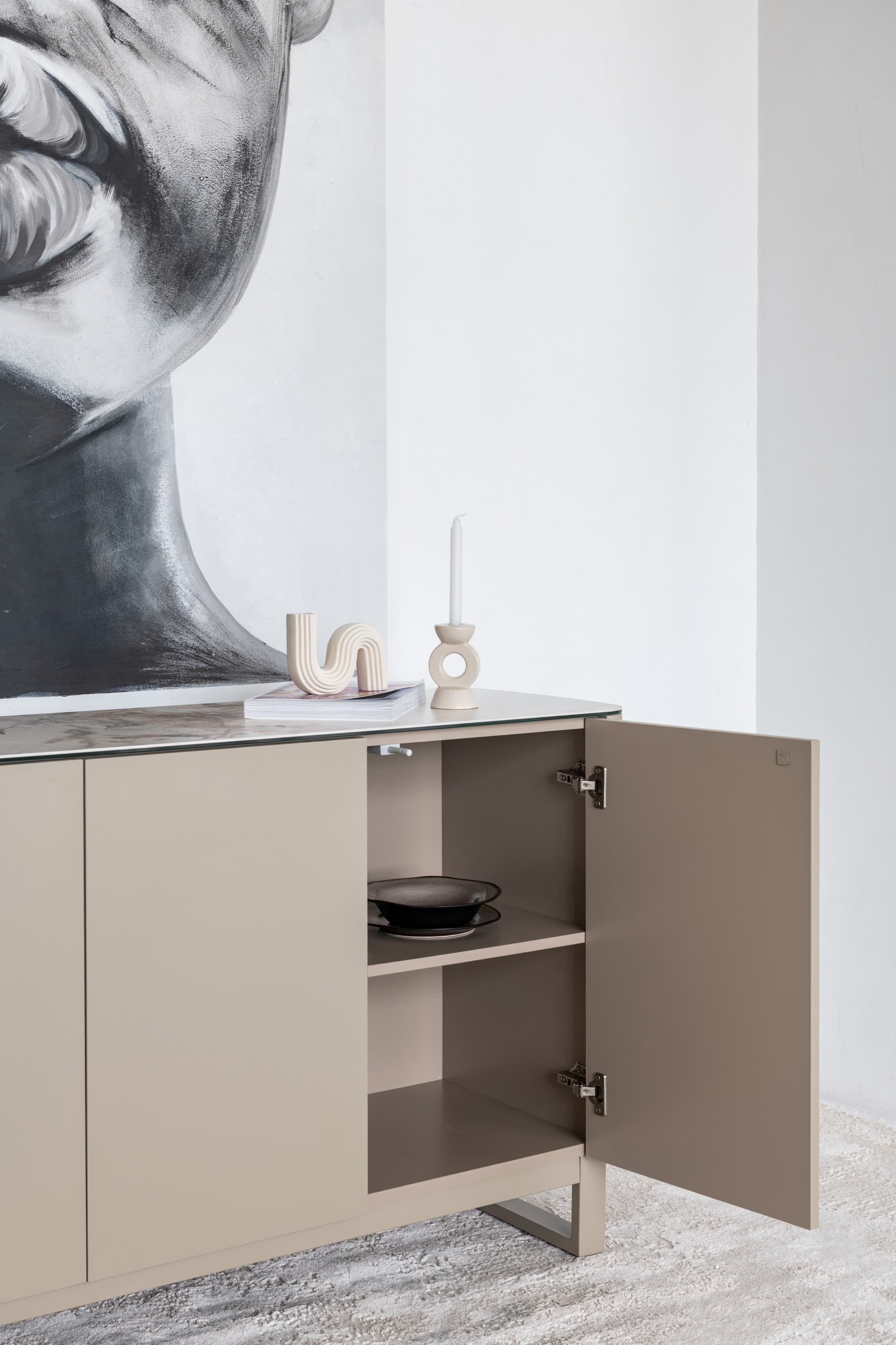 Буфет "Крістіано" аврора голд + бежевий 5