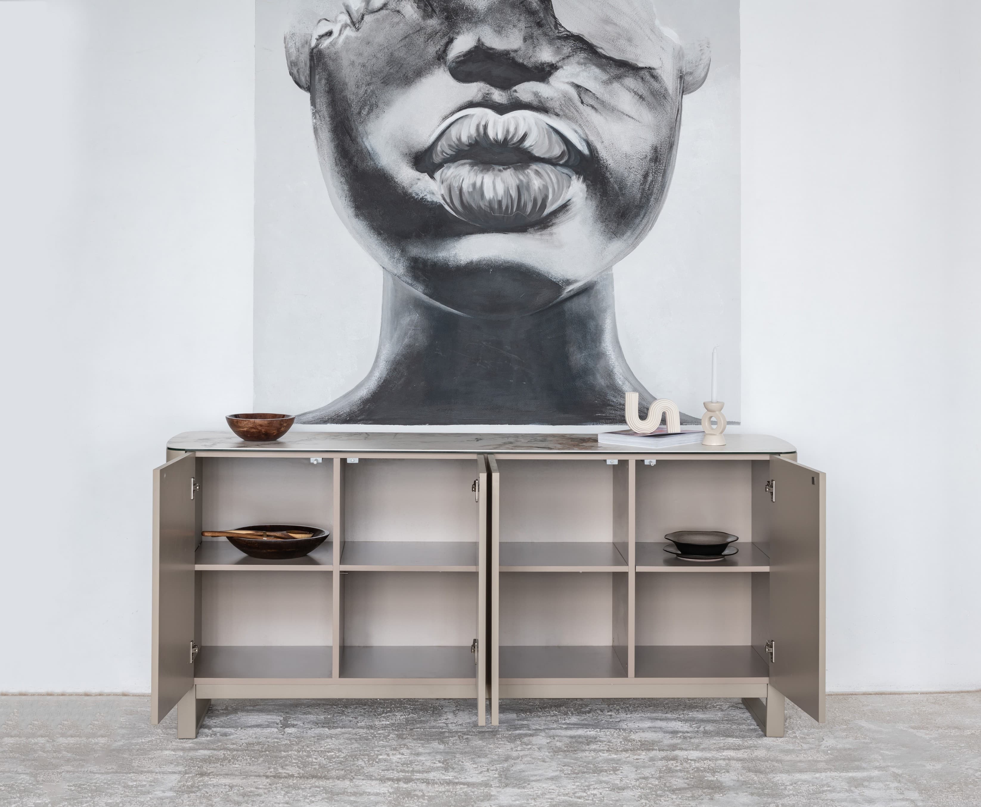 Буфет "Крістіано" аврора голд + бежевий 4