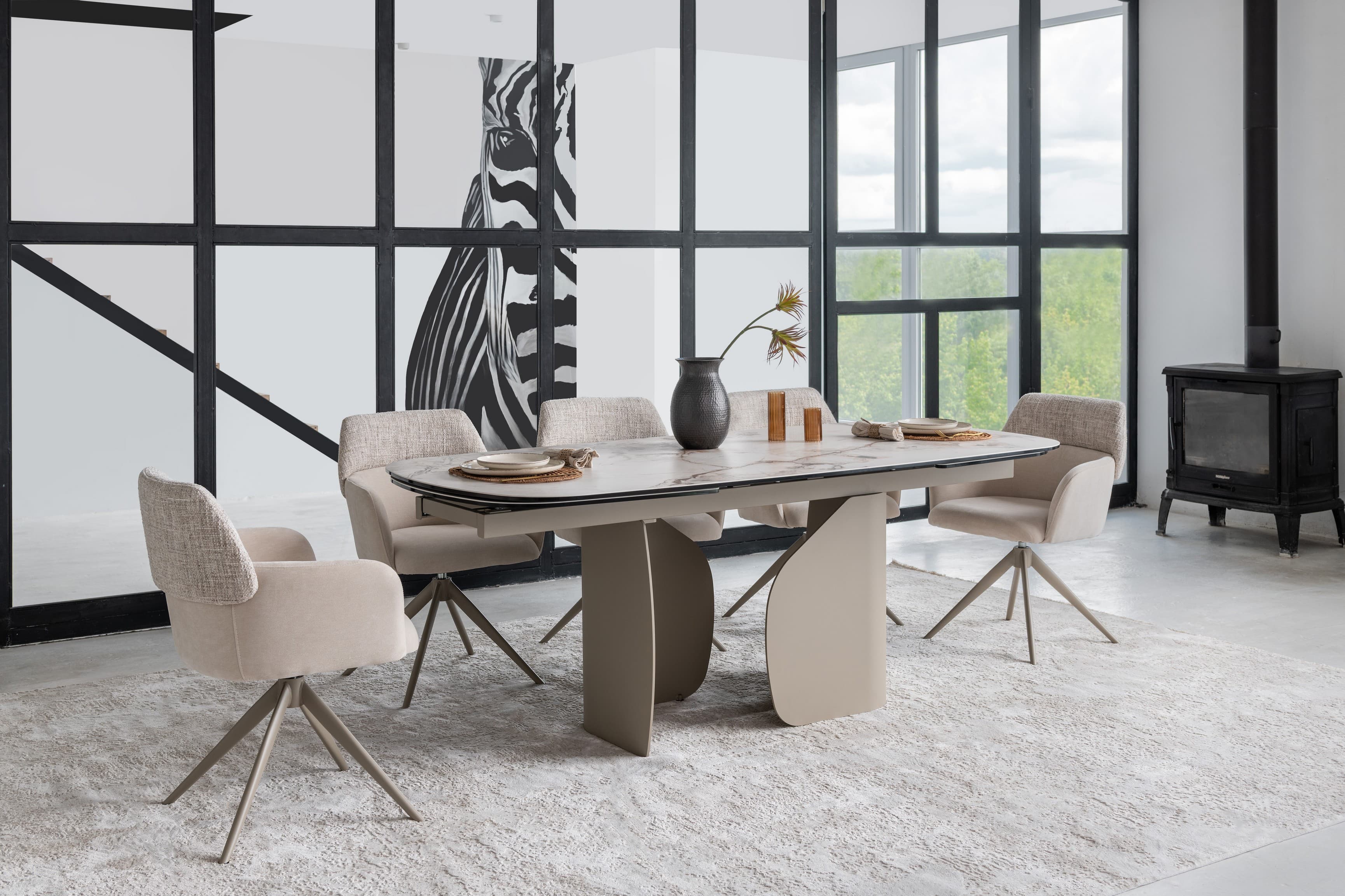 Керамічний стіл Крістіано TML-1300 аврора голд + бежевий 3