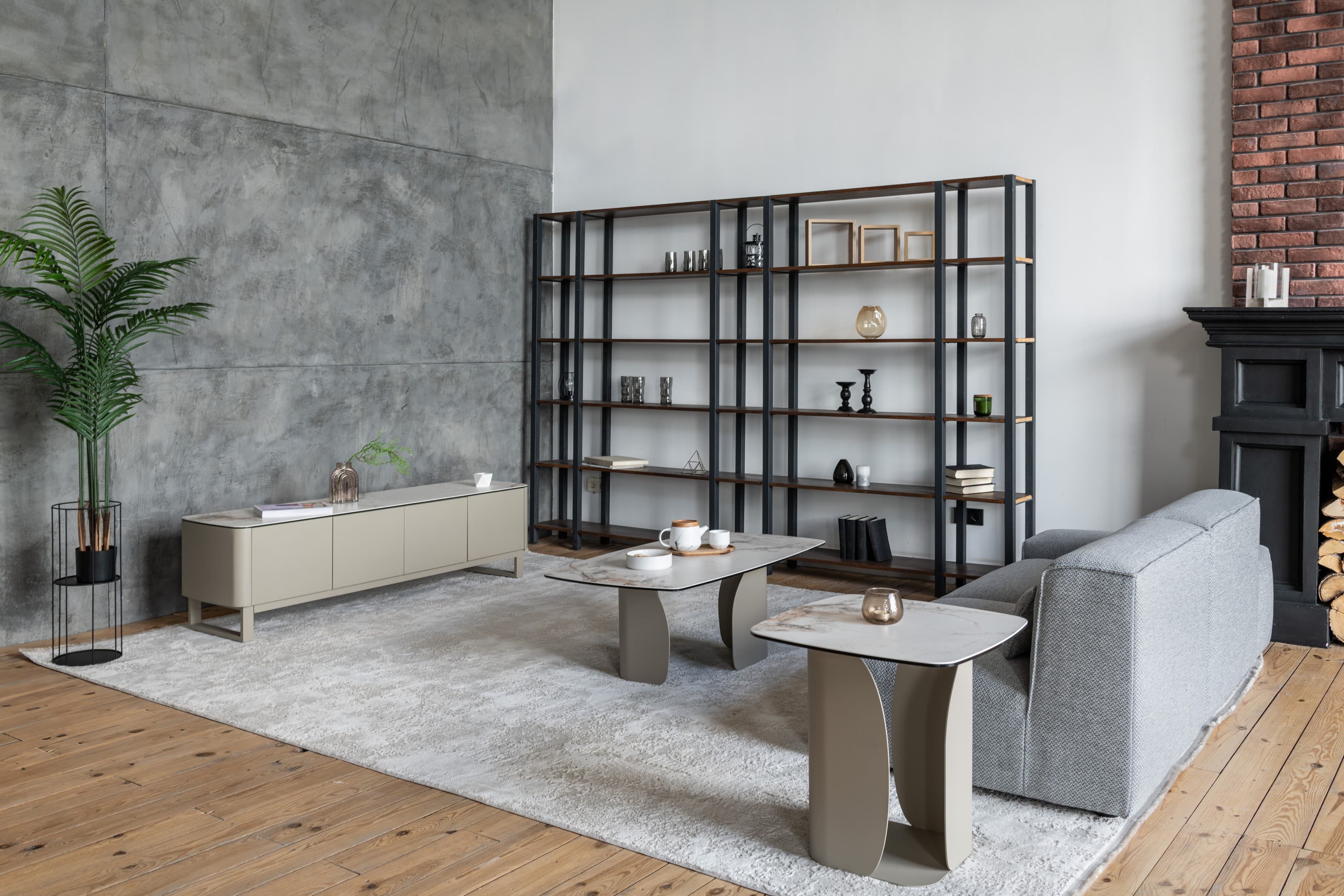 Кавовий стіл "Крістіано" аврора голд + бежевий 4