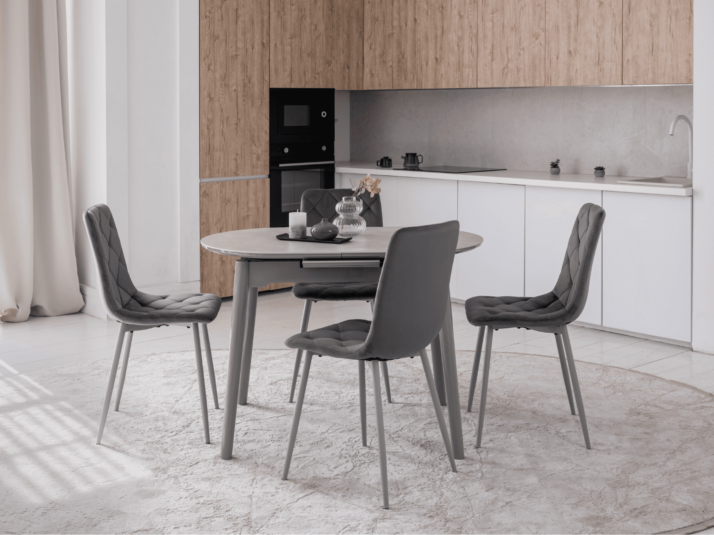 Стілець N-41 темно-сірий велюр + сірий 10