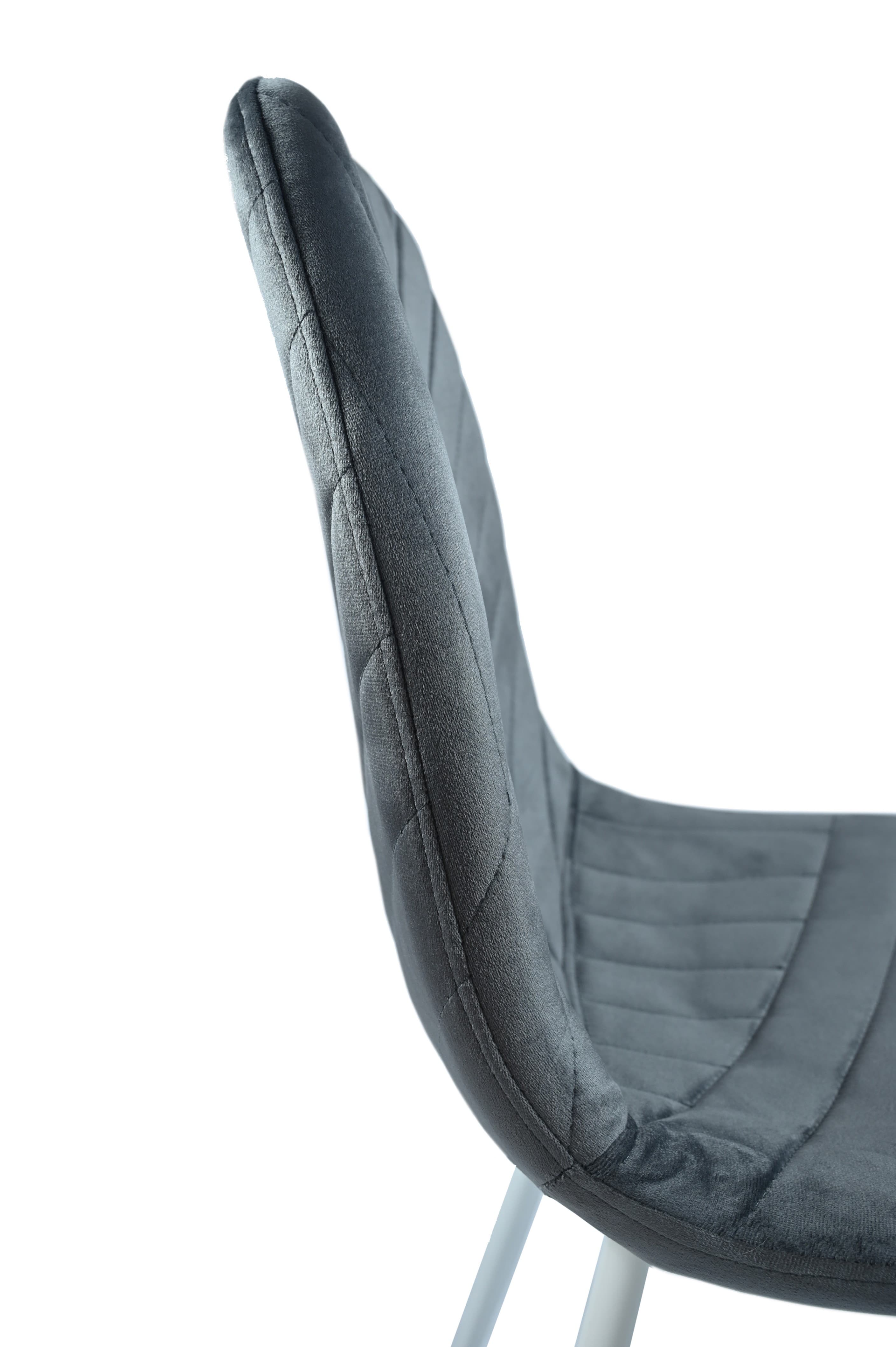 Стілець N-170 сірий велюр + білий 9