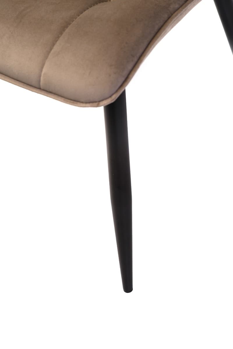 Стілець N-46 капучино велюр + чорний 9