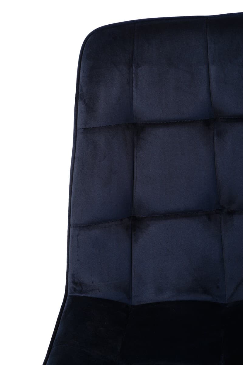 Стілець N-46 чорнильно-синій велюр + чорний 10