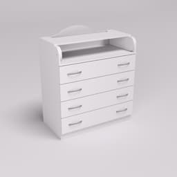 Комод пеленальний №1, Білий, 864/465/1020