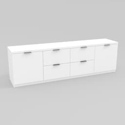 Тумба TV №6, Білий, 2000/420/600