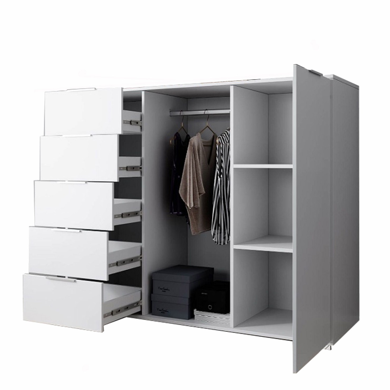 Комод Люція 1дв 5шх білий 2