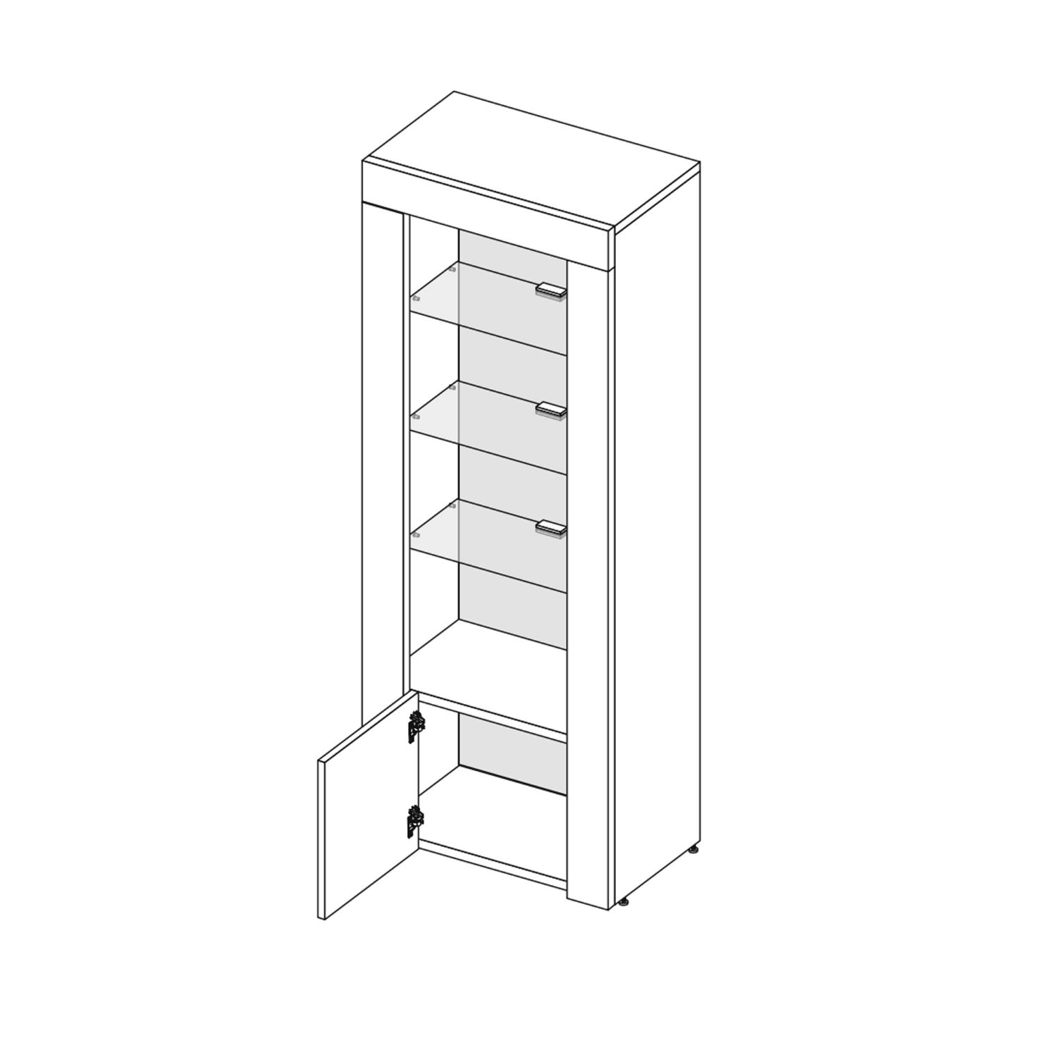 Пенал Modern 1дв 63 см 2