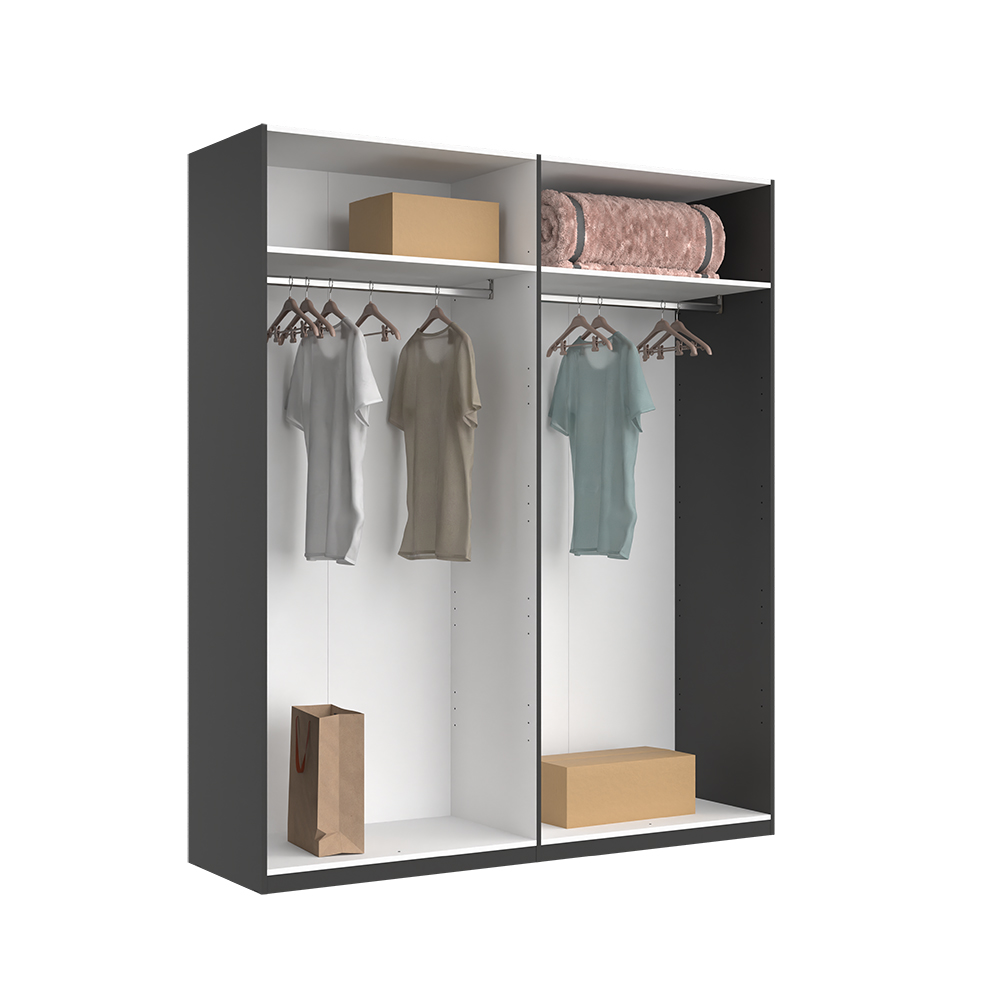 Шафа розпашна Doni 4дв 180 см Сіра MiroMark 2