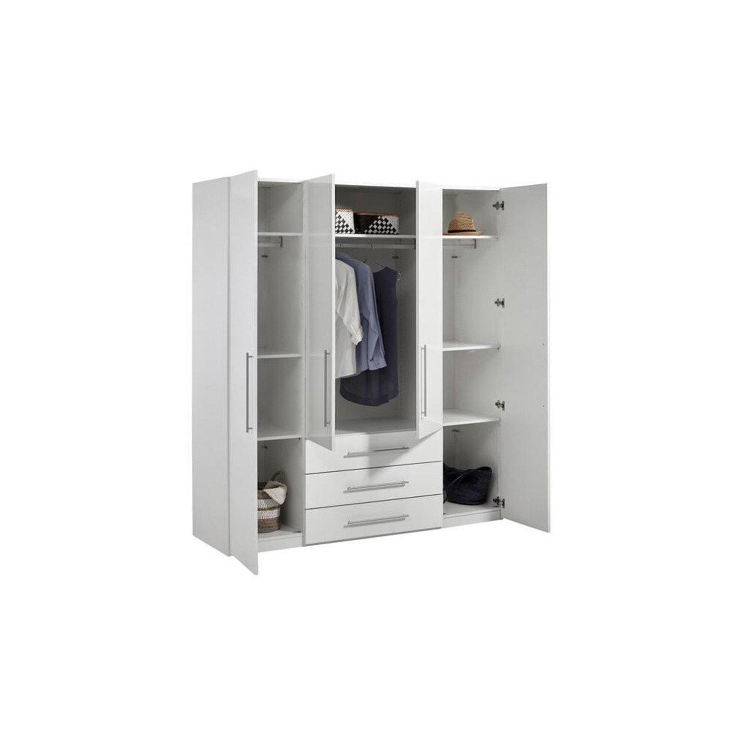 Шафа Magnum 4дв.3шх. біла 200 см 2