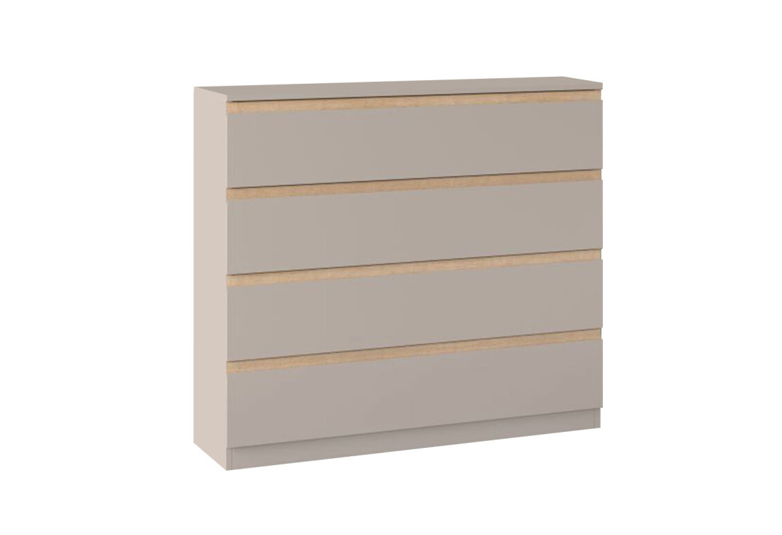Комод Фріда з 4 шухлядами 100 см, тоффі / дуб сонома 3