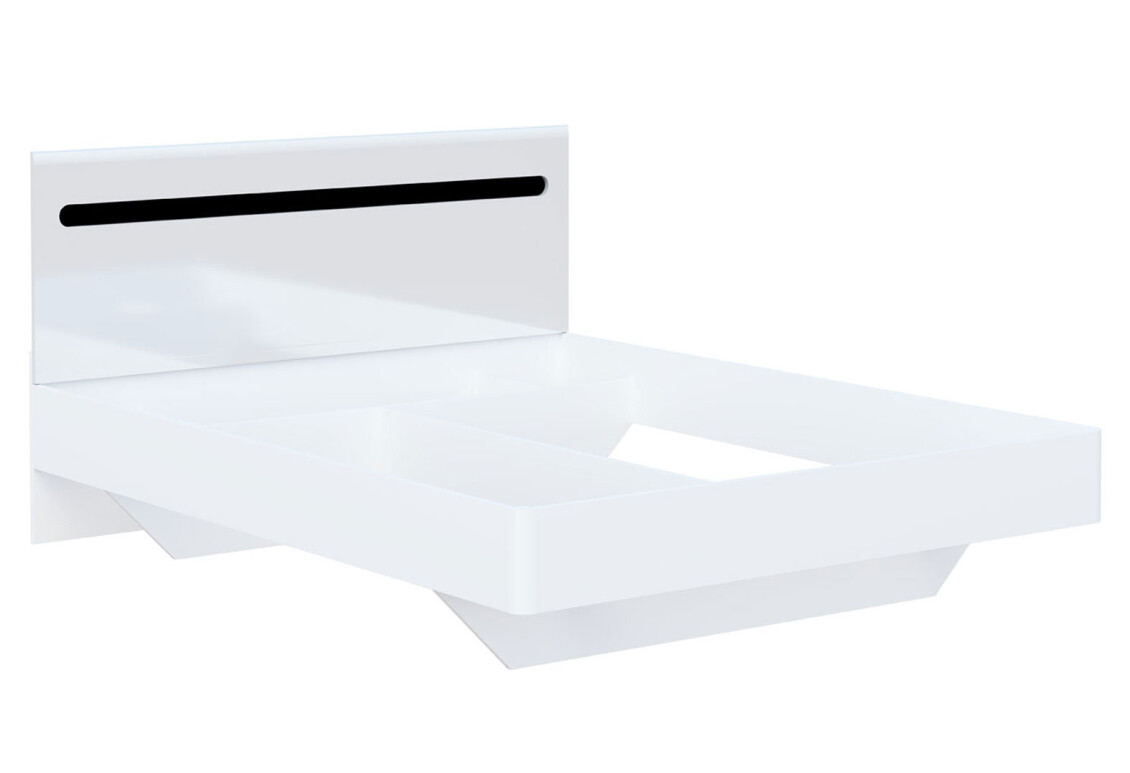 Ліжко Бянко (без вкладу) 160х200 см, Біле з чорною вставкою 3