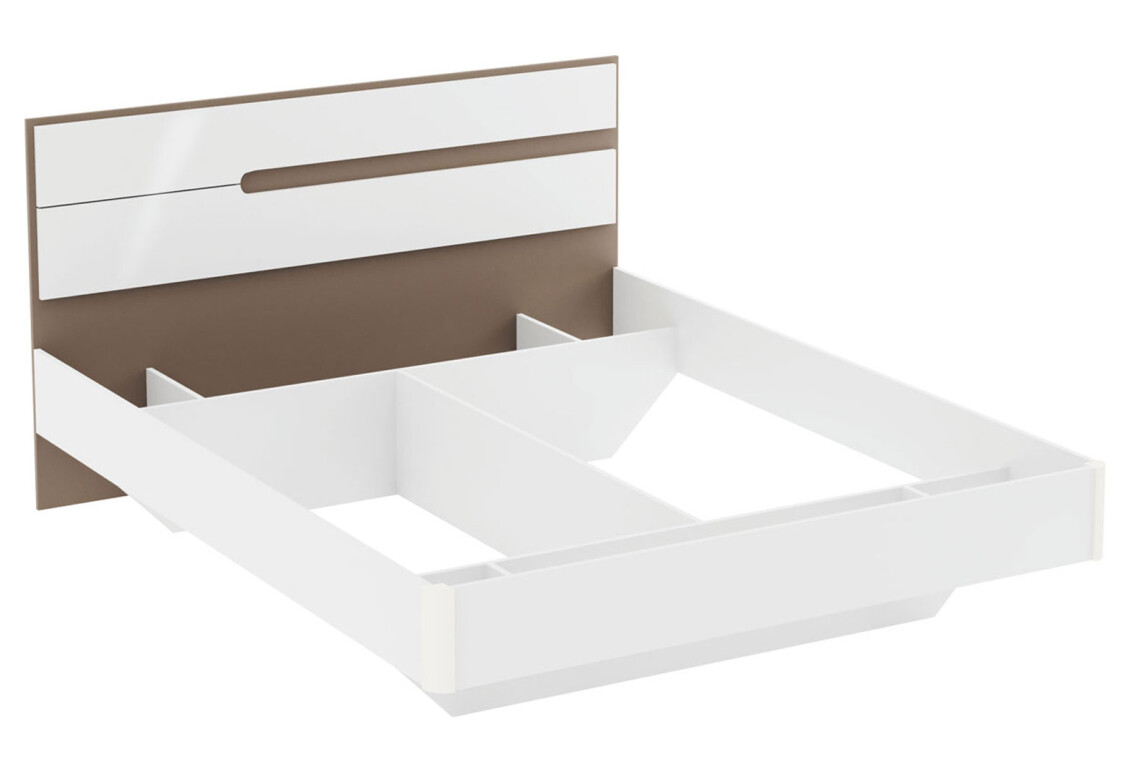 Ліжко Лінда 160х200 см (без вкладу), Німфеа Альба, лак, вставки тоффі 4