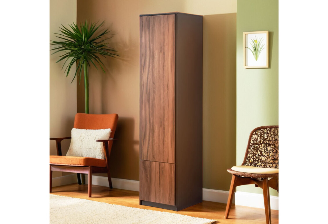 Пенал Фріда з 2 дверцятами 50 см, чорний / дуб ліворно 2