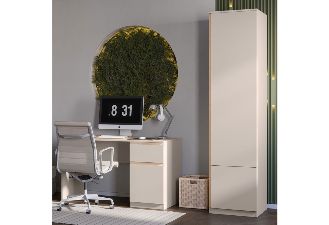 Пенал Фріда з 2 дверцятами 50 см, тоффі / дуб сонома 2